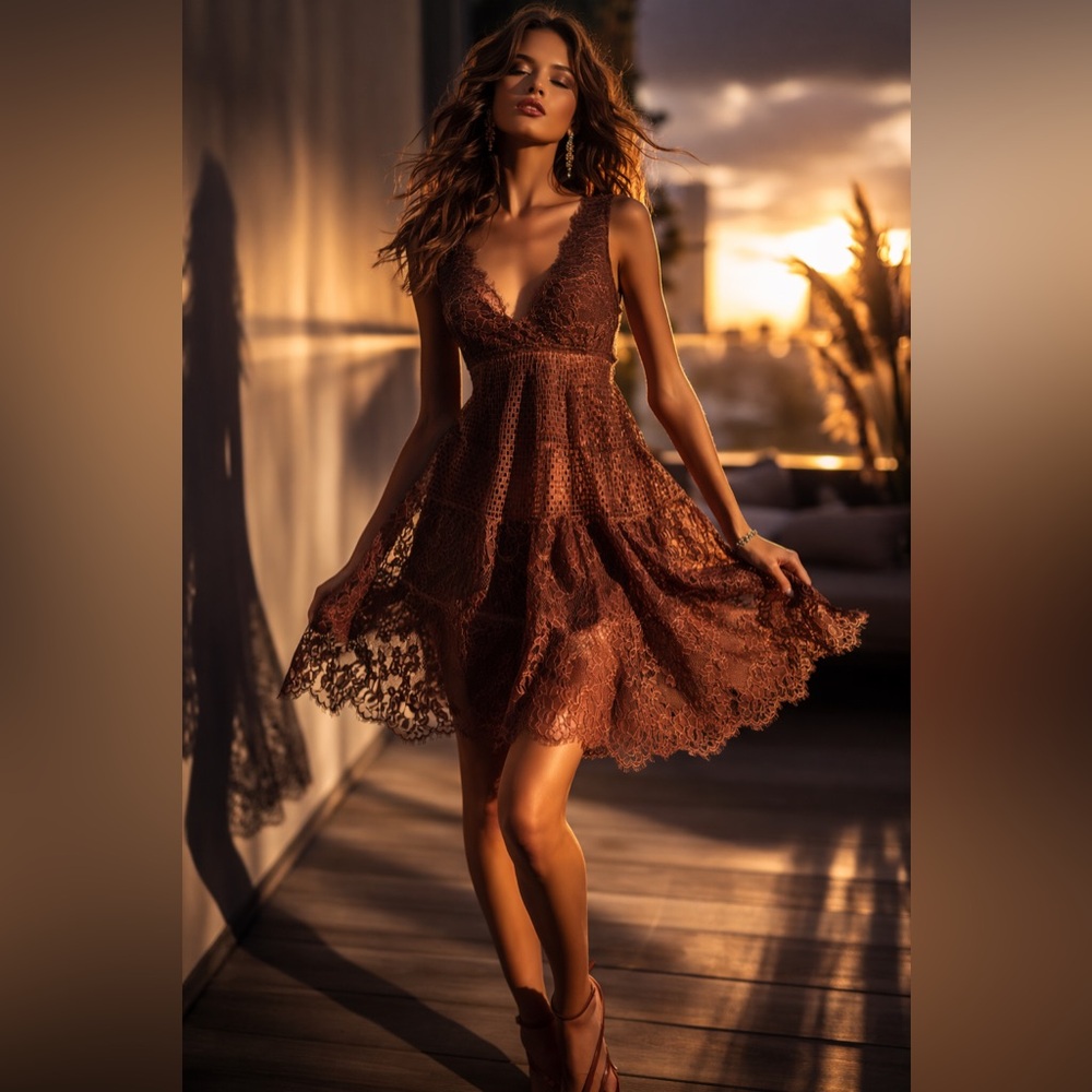 BCBGMAXAZRIA Lace Dress – Size 2 🤎